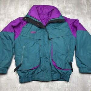 Vintage 90s Columbia Powder Keg Ski Jacket 3 in 1 Color Block Women's Small